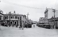 Looking north up Stafford Street, Timaru, from where it intersects with George Street 