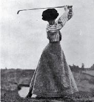 Miss Cowlishaw competing in the Christchurch Golf Club's Easter Tournament held on the Shirley Links 
