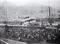 Departure for England on the mail steamer Ruahine, Lyttelton, 29 April 1897 