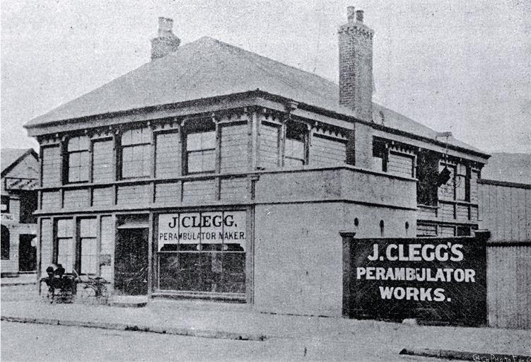 Christchurch Perambulator Works, corner of High and Tuam Streets, Christchurch 