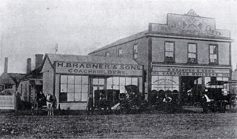 H. Brabner & Sons, coach & carriage builders, 108-110 East Belt, Christchurch 