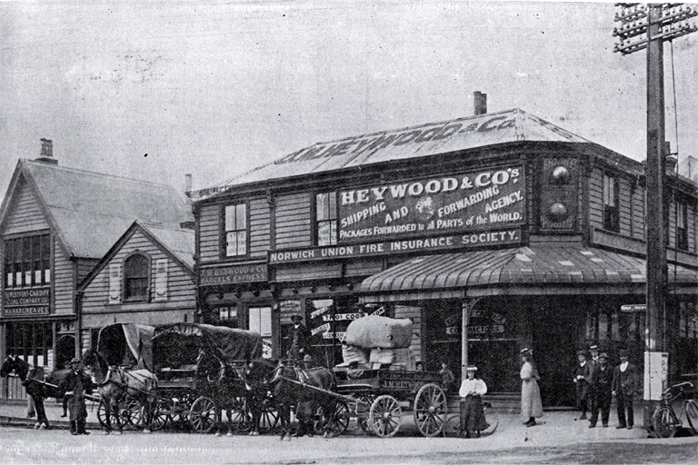 J. M. Heywood and Co's shipping and forwarding agency, Christchurch 