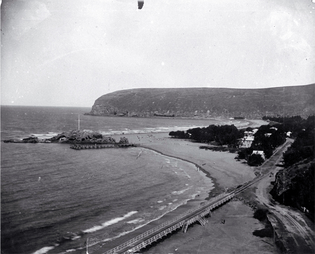 Sumner beach pictured from Clifton Spur 
