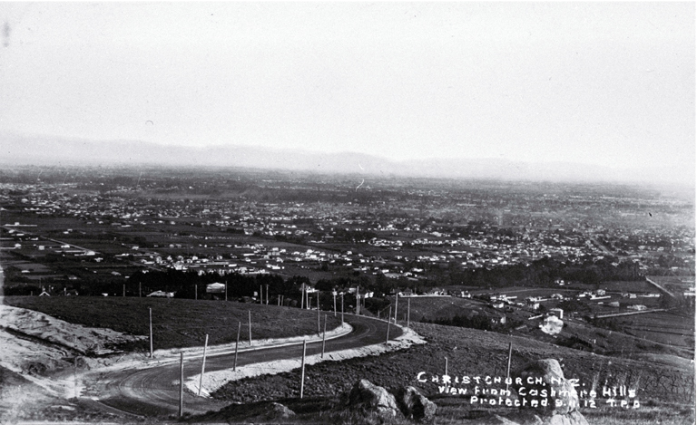 The view of Christchurch taken from a section of the Cashmere Hills that is about to be developed 
