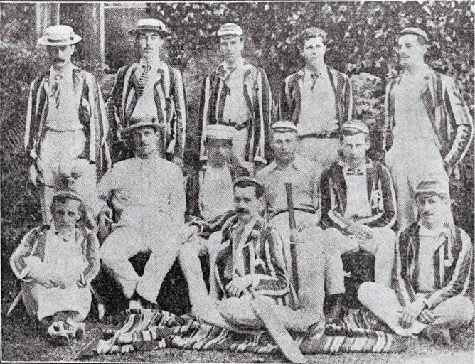 A cricket team of New Zealanders in 1887 