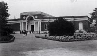 The entrance to the Robert McDougall Art Gallery in the Botanic Gardens, which was opened on 16 June 1932 