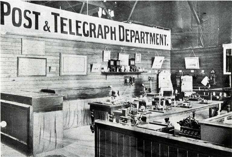 Exhibits of telegraphic apparatus.
