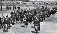 The pipe bands in the massed display [1907]