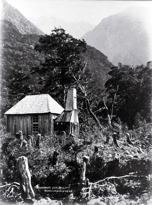 A roadman's hut at Bealey (now Klondyke Corner), near Arthur's Pass 