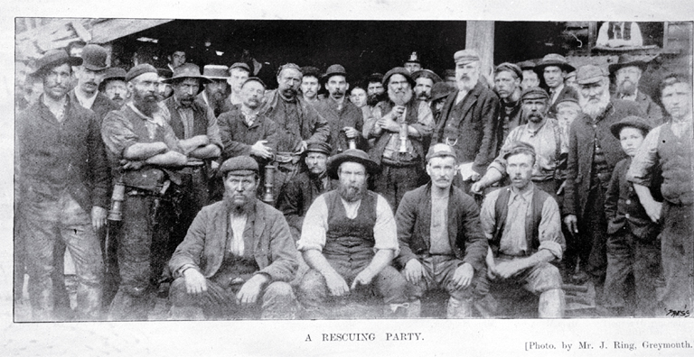 A rescuing party, Brunner mining disaster 