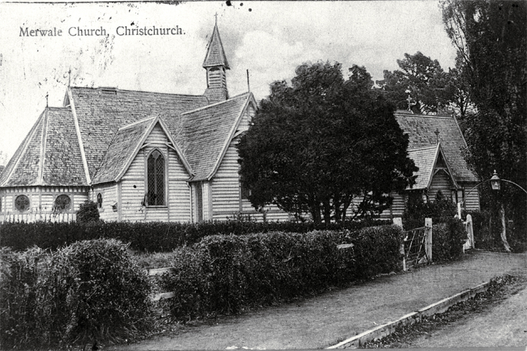 The original St. Mary's Church, Merivale, Christchurch, built in 1866 