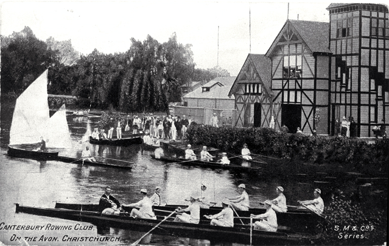 Canterbury Rowing Club on the Avon River, Christchurch 