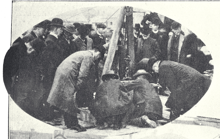 Laying the foundation stone of the Christchurch Municipal Tepid Baths by the Mayor, George Payling 