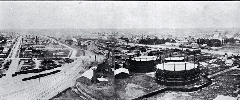 View of Christchurch from power house of the Christchurch Tramway Company looking to the west 