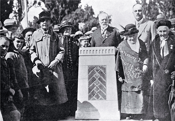 The unveiling of the Bricks memorial, Barbadoes Street, Christchurch 