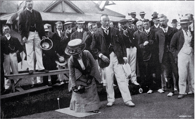 Opening day at the Edgeware Bowling Club's green 