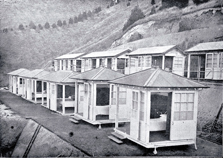 Women's shelters at the Cashmere Sanatorium which opened in 1910 