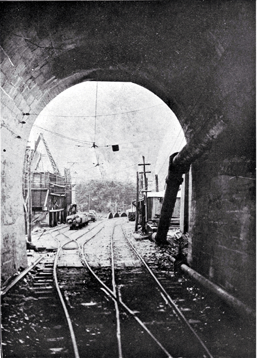 Arthur's Pass Tunnel from inside the Otira portal 