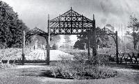 The entrance to the rose garden, Botanic Gardens (formerly Christchurch Domain) in its early stages 