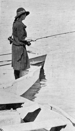 Girl with fishing rod 