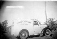 The 1948 Austin 8 delivery van used by the Bryndwr Butchery, Normans Road, Bryndwr