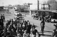 Celebrating victory over Japan (VJ Day, 14 August 1945), at the corner of Strowan and Normans Roads, Bryndwr