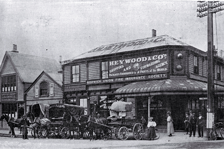 J. M. Heywood and Co's shipping and forwarding agency, Christchurch 