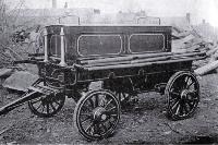 Manual fire engine manufactured by Peter M. Johnston, machinist, wheel-wright & general smith, 77 Montreal Street, Christchurch