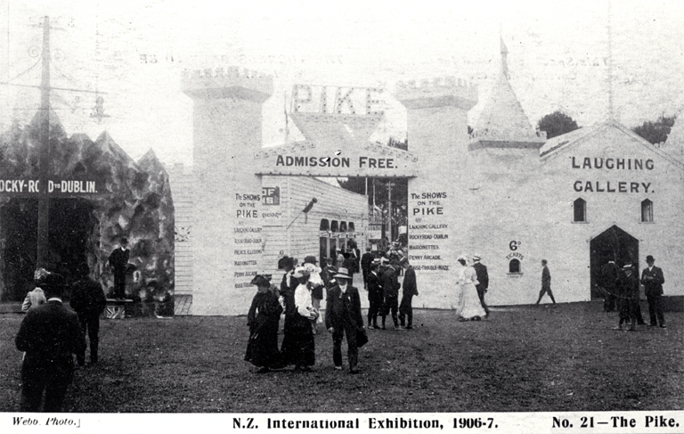 The pike, New Zealand International Exhibition 1906/7, Hagley Park, Christchurch 