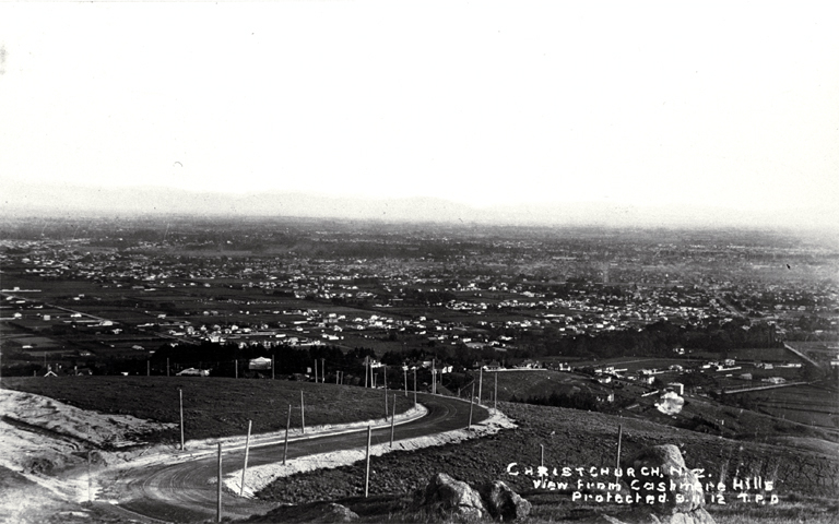 Christchurch under a thin veil of smog, from the Cashmere Hills 