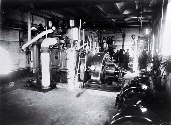 Interior of an electric generating plant 