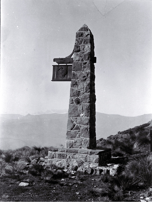 Plinth of the Sign of the Kiwi, Dyers Pass, Port Hills, Christchurch 