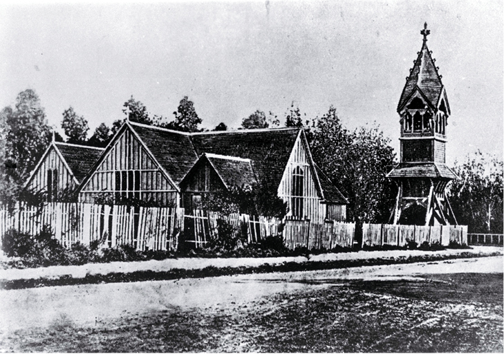 Old St. Michael and All Angels Church from the west along Lichfield Street 