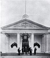 New Zealand International Exhibition : the front of the Canadian Pavilion.