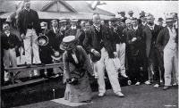 Opening day at the Edgeware Bowling Club's green 