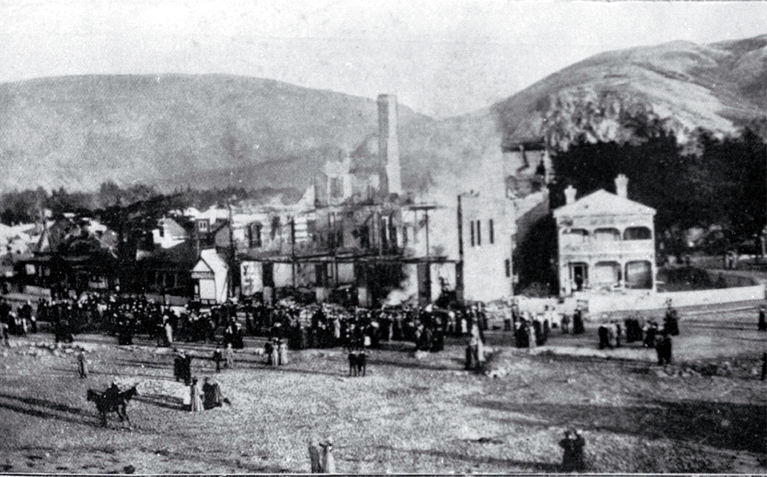 The Cafe Continental, Sumner, after its complete destruction by fire 