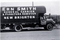 A truck belonging to Ern Smith, general carrier and furniture remover, New Brighton 