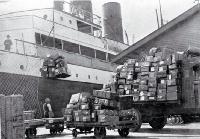 Railways checked and through-booked luggage being transferred to an Inter-island ferry