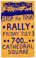 The Govt. Must Act Now. Stop the Tour. Rally Friday July 3rd.
