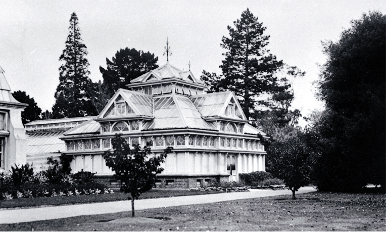 The first Townend begonia house in the Christchurch Botanic Gardens 