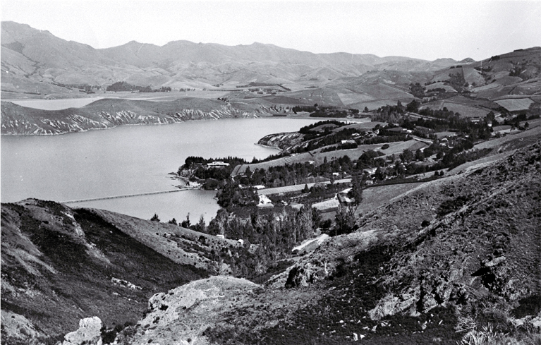 Looking Down to Governors Bay from Dyers Pass 