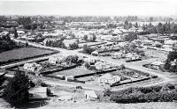 A view of Geraldine from the western hills, a popular spot for views of the Canterbury Plains 