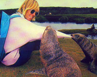 Barbara Todd and seals