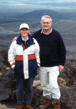 Sarah Ell with her father, author Gordon Ell