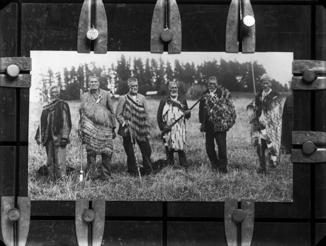 Te Wharerangi Parekawa, fl 1845?-1914. Maori survivors of war. Cowan, James, 1870-1943 :Collection of photographs. Ref: 1/1-017975-G. Alexander Turnbull Library, Wellington, New Zealand. http://natlib.govt.nz/records/22299953