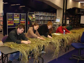 Weaving at the Central Library 23 June 2005
