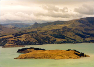 Ōtamahua viewed from the Port Hills