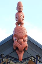 Carving, new whare, photo by Tarlin Stirling, April 2014