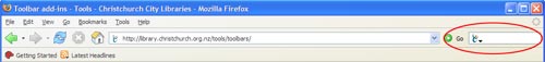 Firefox search bar