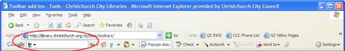 Google Toolbar with CCL search